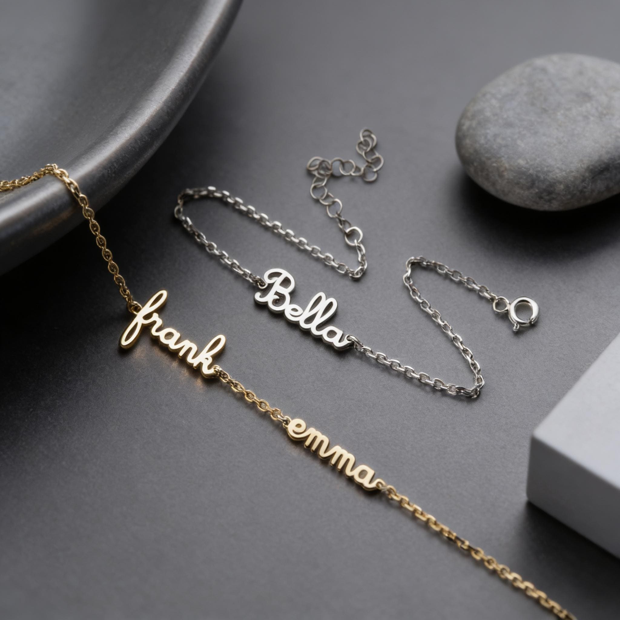 Multiple Name Bracelet, Custom Gold Name Bracelet, Minimalist Name Bracelet, Name Jewelry, Bridesmaid Gift, Gift for Her Birthday/Mother