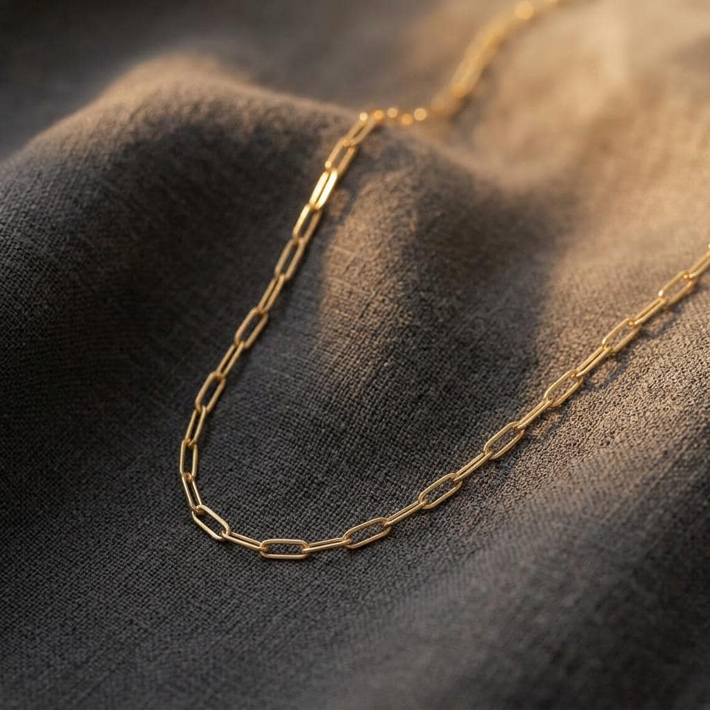 14K Gold  Chain Necklace,Paperclip Chain,Minimalist Chain,Dainty Chain,Layering Chain,Link Chain Necklace,Gift for Her,Mothers Day