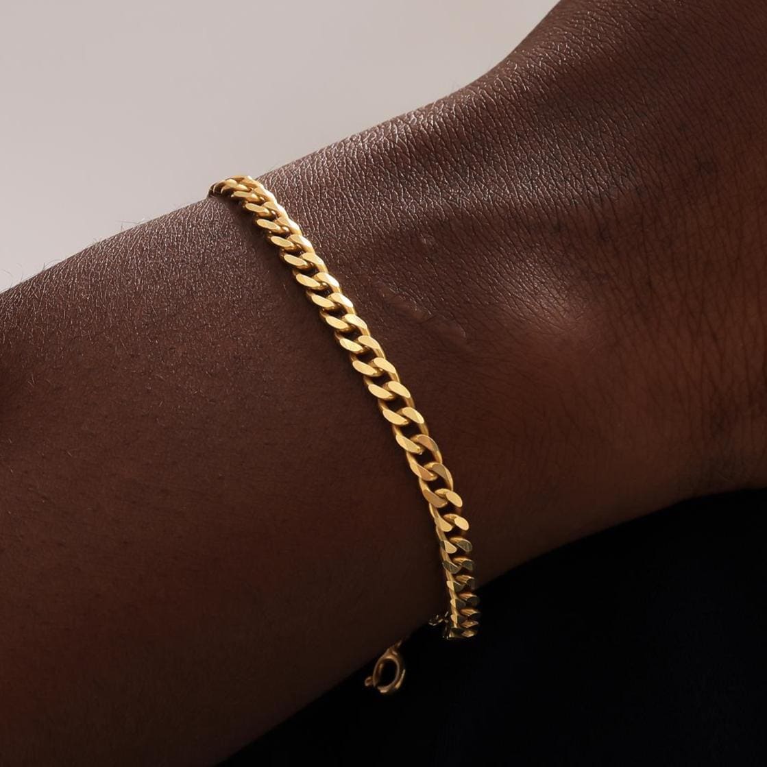 Gold Chain Necklace for Women, Dainty Twist Chain, Cuban Chain, Layering Necklace, Waterproof Jewelry, Mothers Day Gift