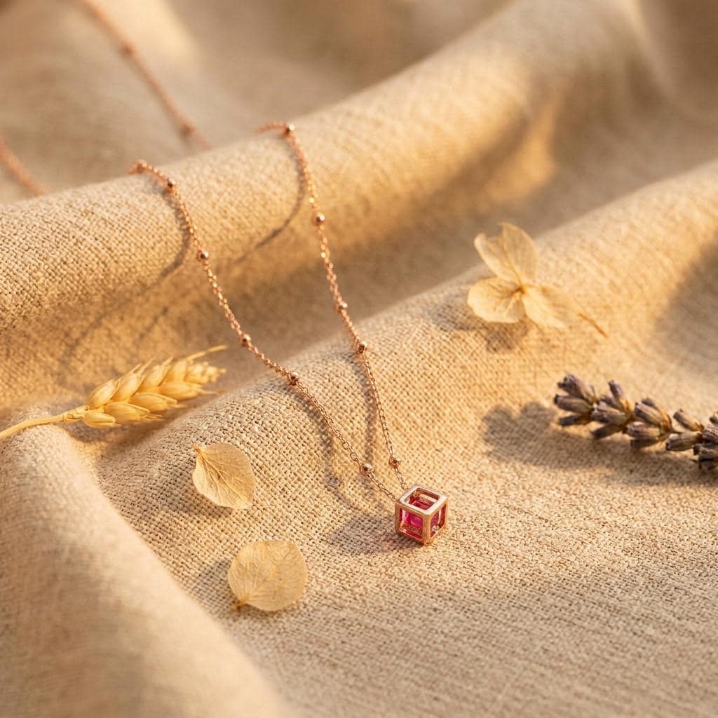 Personalized Gold Birthstone Necklace in Cube, Christmas Gift, Silver Cube with Birthstone Necklace, Birthday Gift Necklace for Mum, Nana