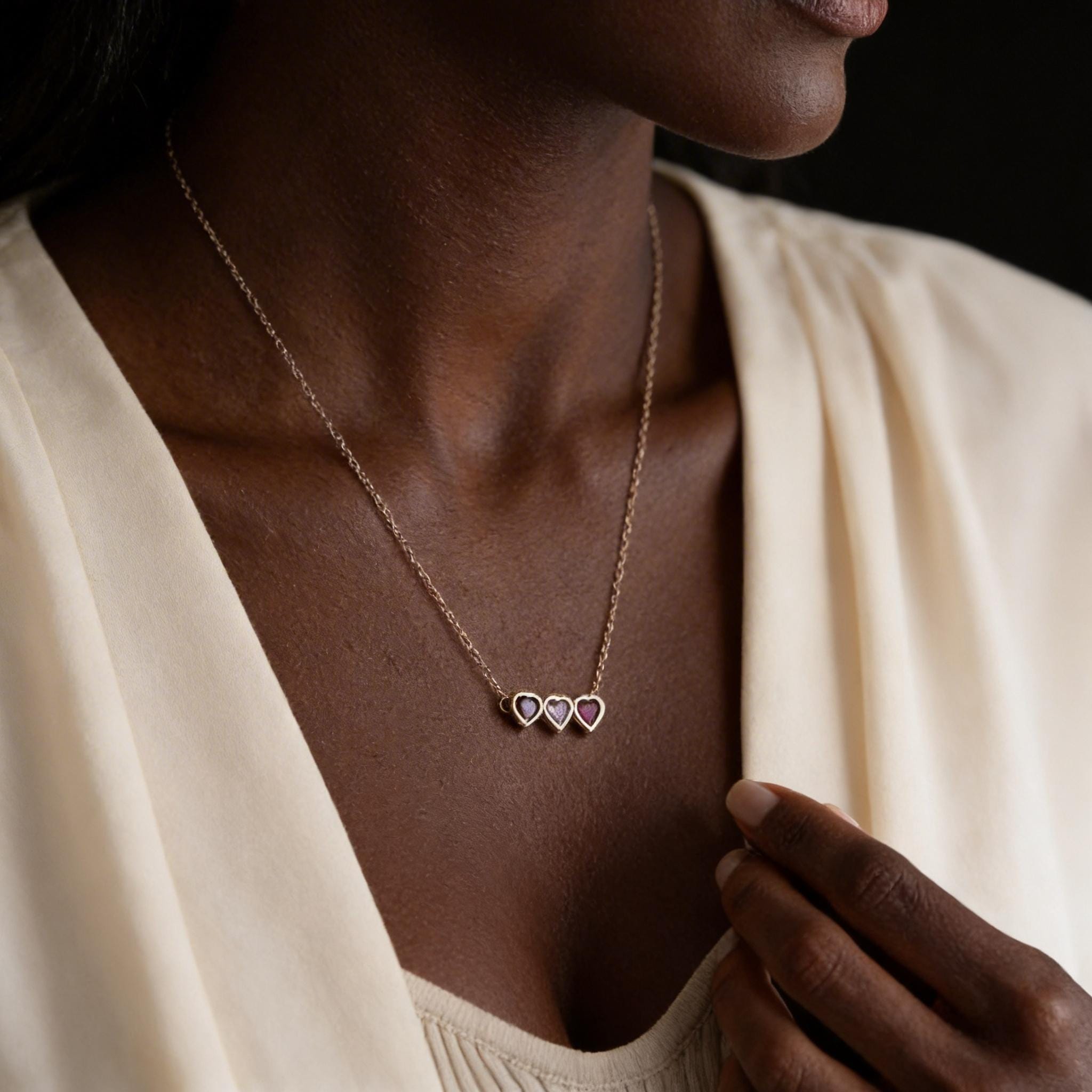 Dainty Birthstone Heart Necklace with Birthstone Necklace with Heart Birthstone Necklace Heart Shaped Birthstone Necklace Gifts for Mom