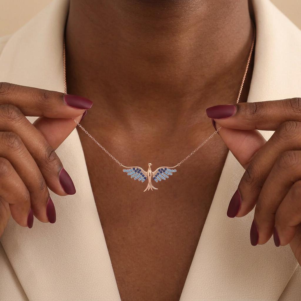 Phoenix Necklace 925 Sterling Silver, Phoenix Jewelry, Firebird Necklace, Bird Jewelry, Mythology Necklace, Inspirational Gift For Mom