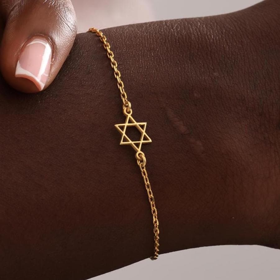 Dainty Star of David Bracelet, Gold Magen David Bracelet, Tiny Jewish Star Charm Bracelet, Religious Gift for Women, Jewish Gift for Her