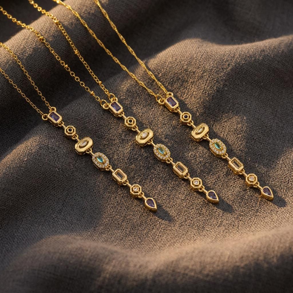Chakra Stone Pendant Necklace, Seven Chakra Pave Necklace, Gold Plated Yoga Jewelry, Boho Rustic Necklace, Gift for her, Mothers Day Gift
