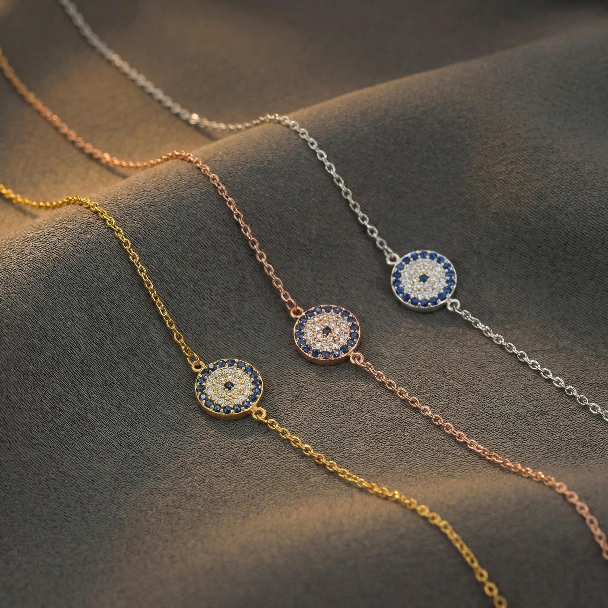 Evil Eye Bracelet ,Gold Evil eye Bracelet , Dainty Bracelet , Protection Bracelet , Tiny evil eye bracelet, Silver bracelet,Mothers Day Gift