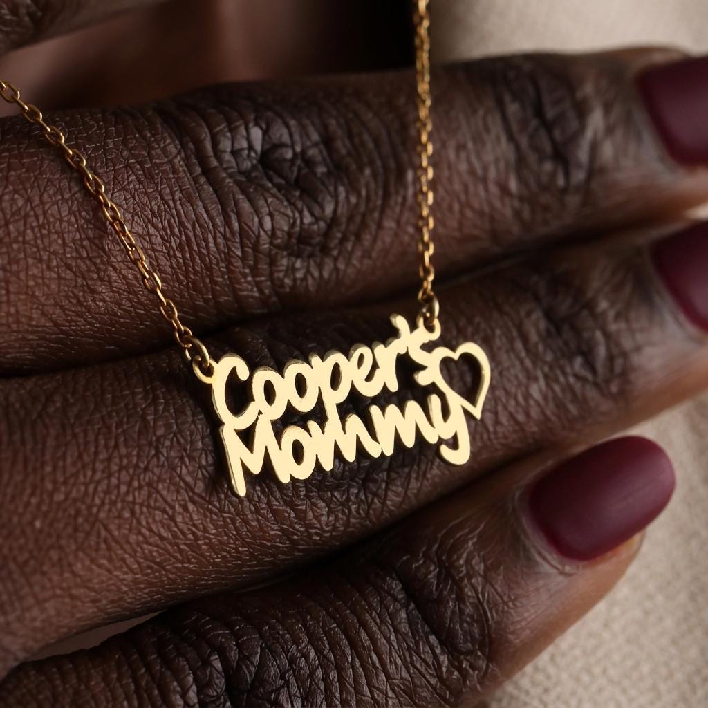 Double Name Necklace with Heart, Custom Gold Name Necklace, Personalized Couple Jewelry, Two Name Necklace Gift for Her Mom Women