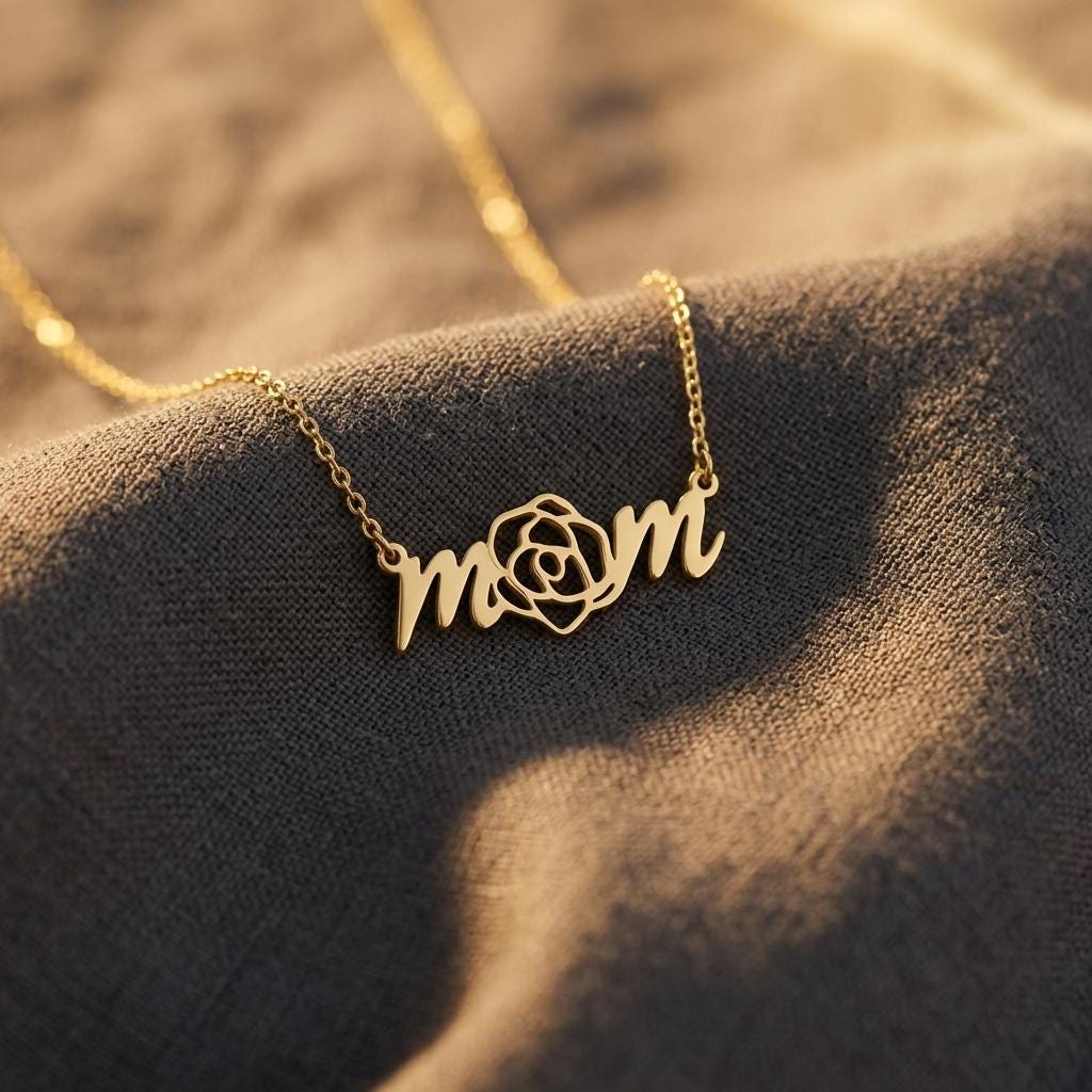 Birthflower Necklace for Mom, Mom Necklace, Birth Flower Jewelry,Personalized Gifts,Mothers Gifts, for mom, Mothers Day Gift for Her,Grandma