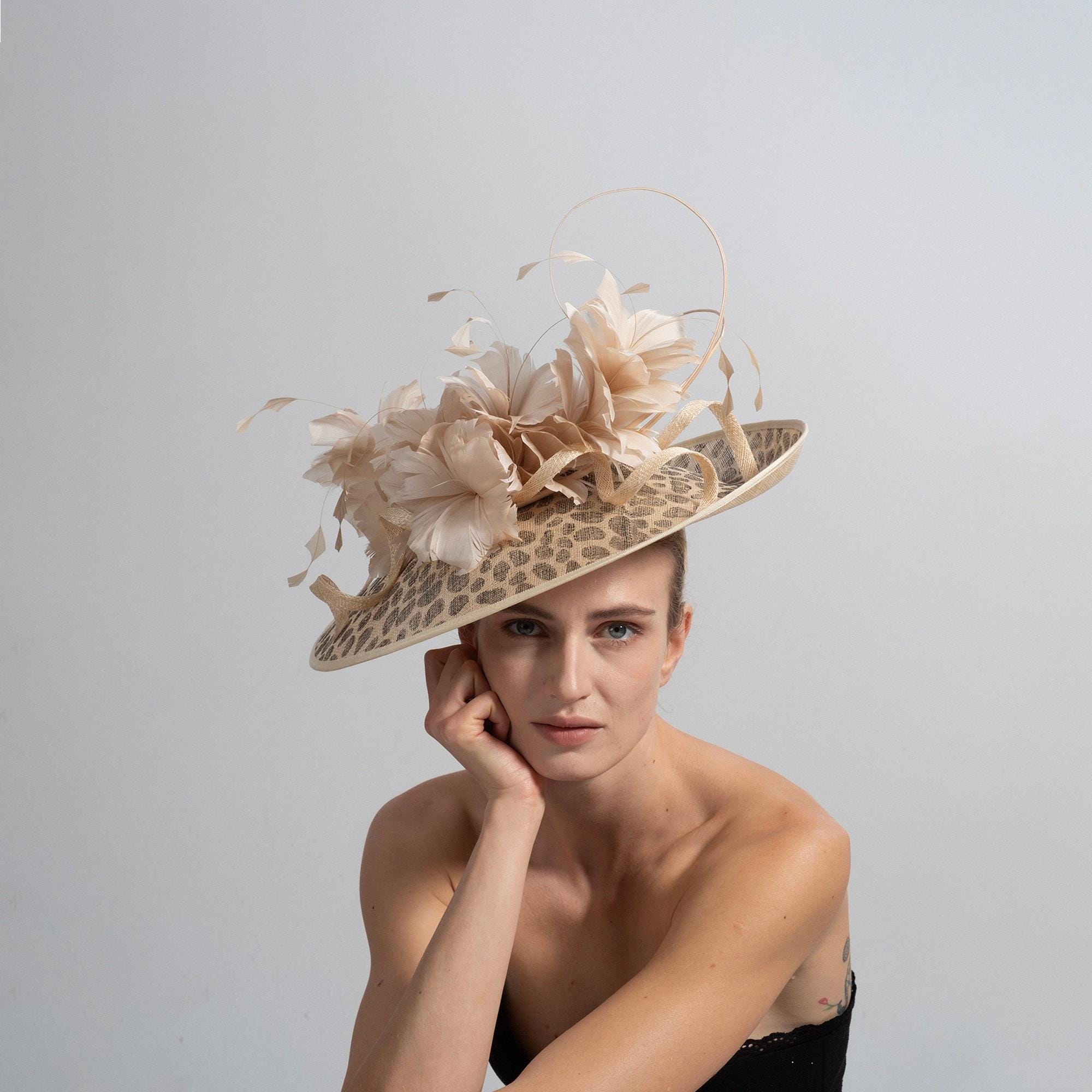 Bniksok - Cappello Fascinator Anni '20 Con Piume E Rosa In Tulle Per Matrimonio, Tea Party E Cocktail - Donna, Taglia Unica Con Clip