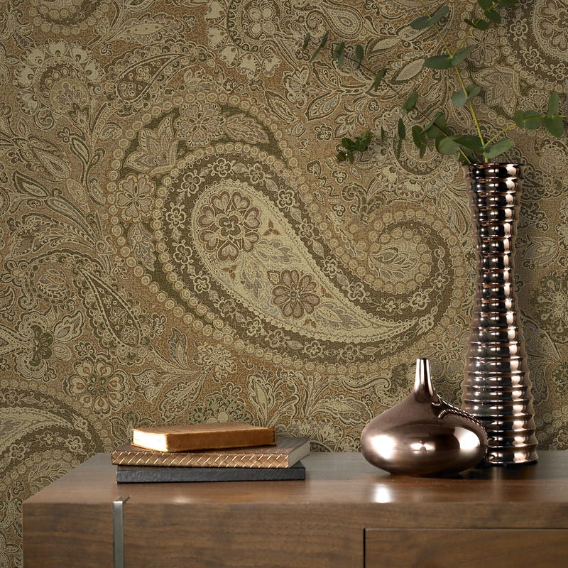 Paisley Print Wall Paper - Etsy