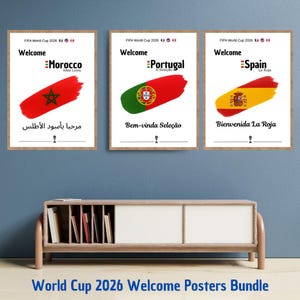 2026年ワールドカップ出場チームポスターセット | 48カ国ウェルカムアート | FIFAフットボールデコレーションバンドル