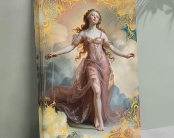Aphrodite Goddess Canvas Art , Love Goddess Wall Art, Divine Feminine Energy, Romantic Mythology Decor