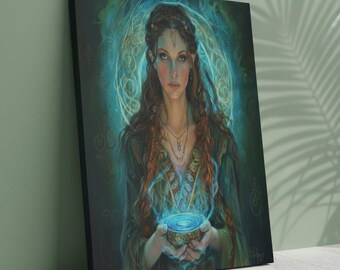Brigid, Brigit, Irish-Celtic Mythology Goddess, Spring, Fertility, and Life, Fanart, Watercolor Art Print, Poster, Divine Feminine Canvas
