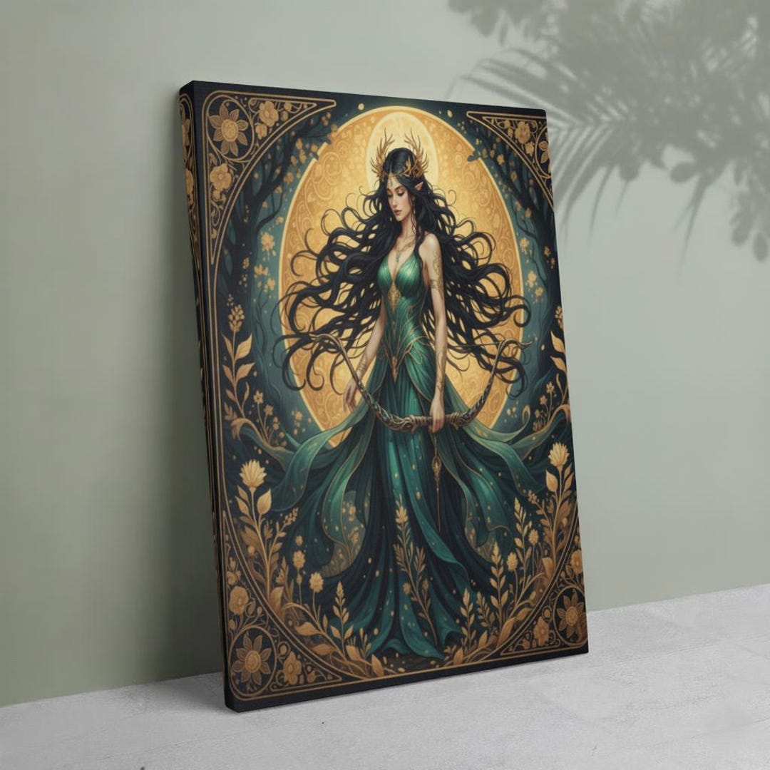 Demeter Goddess Canvas , Harvest Goddess Wall Art , Greek Mythology ...