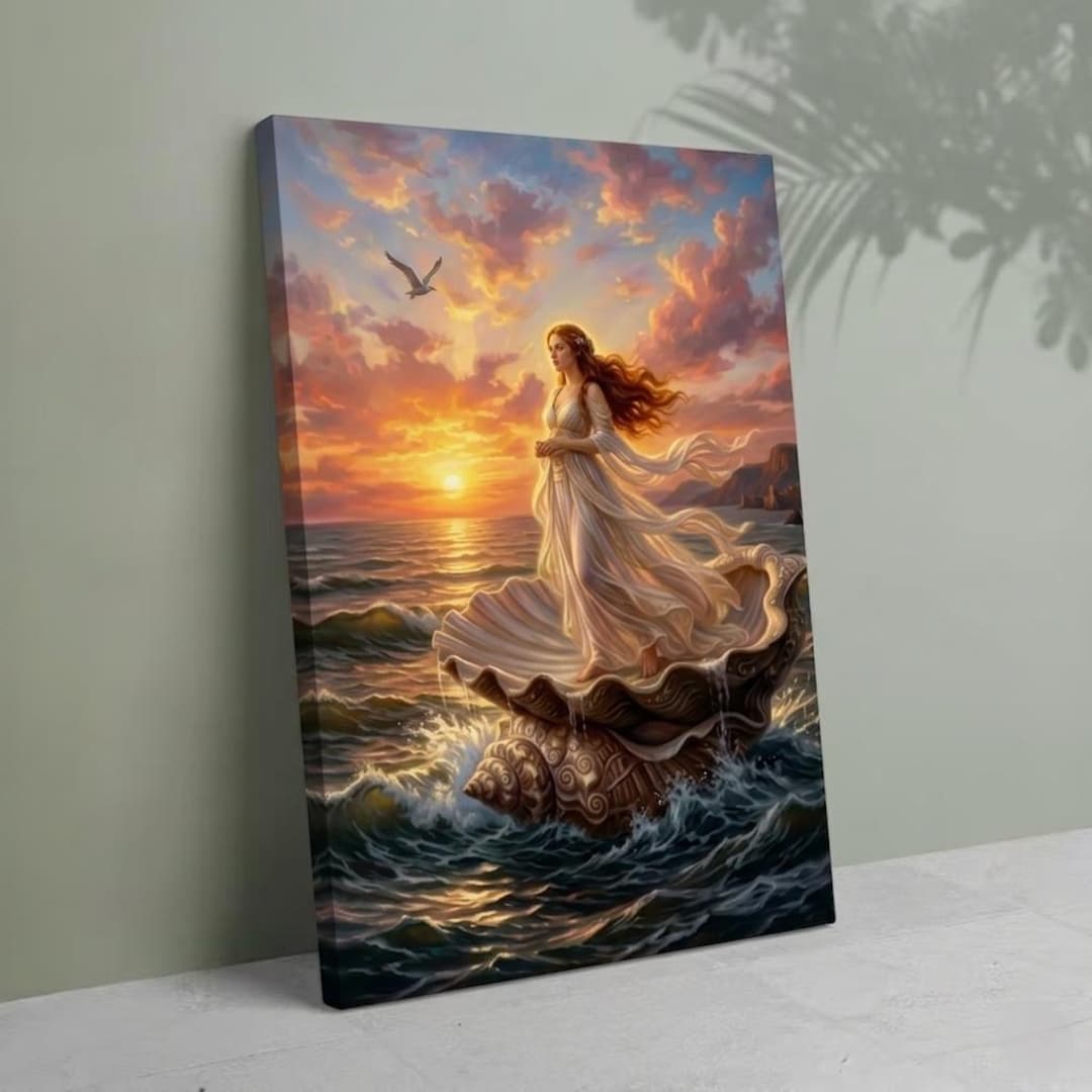 Aphrodite Rising Goddess of Love and Beauty Canvas ,birth of Venus ...
