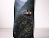 Moody Japanese Train iPhone Wallpaper Set of 6, Cinematic Japan Aesthetic Wallpapers, Dark Misty Forest Phone Backgrounds