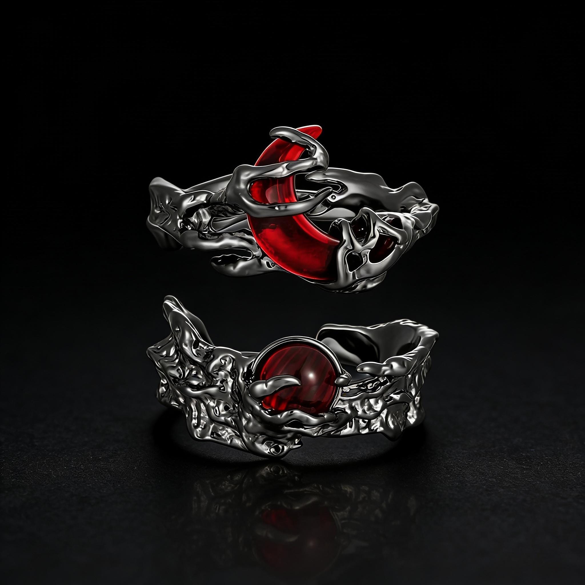 Anello con Sigillo Gotico per Motociclisti, Inciso e Lucido, Fatta