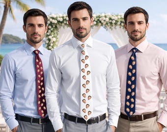 Personalized Men's Neck Tie, Custom Logo Tie, Personalized Custom Neck Tie Gift, Customized Tie With Photo, Personalized Fabric Tie Photo