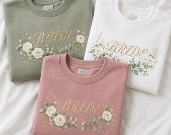 Personalized Future Mrs Name Crewneck Sweatshirt for Brides