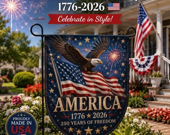 Custom Garden Flag Personalized Outdoor Wedding Patriotic 4th July