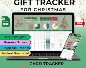 クリスマスギフトトラッカー予算プランナー（Googleスプレッドシート、PDF）