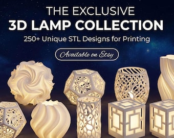 250+ Lamp STL Bundle, Modern 3D Printable Lamp Designs, Digital Download, 3D Print Modern Home Decor, Lamp STL Files Instant Lifetime Access