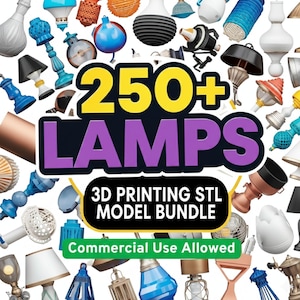 250+ Lamp STL Bundle, Modern 3D Printable Lamp Designs, Digital Download, 3D Print Modern Home Decor, Lamp STL Files Instant Lifetime Access image 4