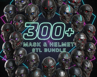 300+ Maske Helm STL Bundle, Filmspiel Cosplay 3D Druckdateien, Cosplay 3D Druckdateien, Waffen & Requisiten, STL Bundle Digitaler Download