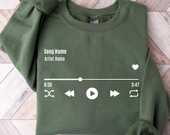 Custom Song Name Sweatshirt, Custom Artist Name Sweatshirt, Custom Concert Sweatshirt,Personalized Artist Name Sweatshirt,Favorite Song Gift