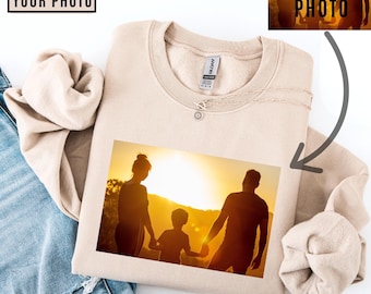 Custom Photo Sweatshirt, Custom Image Sweater, Personalized Girlfriend Boyfriend Hoodie, Custom Image Outfit, Custom Gift Idea