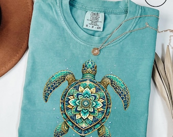 Comfort Colors® Sea Turtle Shirt, Turtle Lover Gift, Summer Vibes Shirt, Ocean Shirt, Sealife Shirt, Sea Animals Shirt, Hello Summer Beach