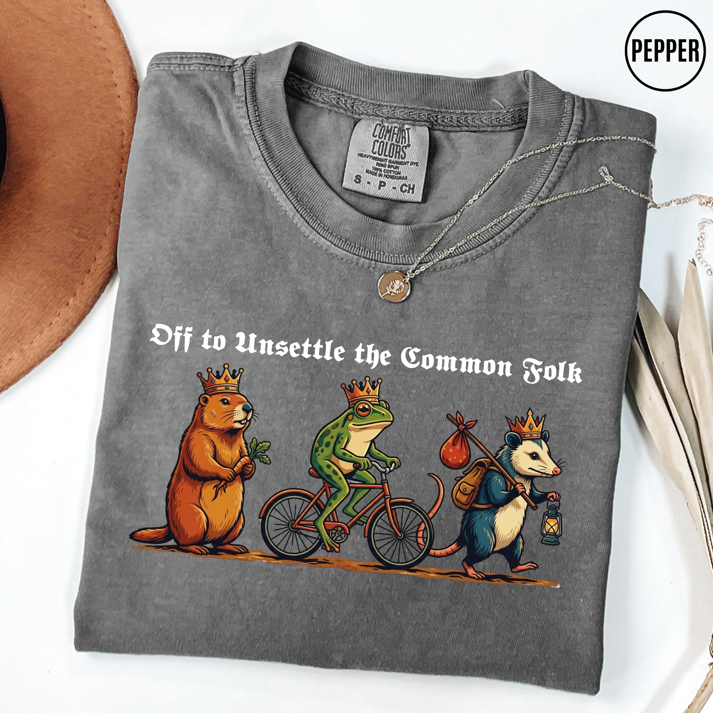 Unsettle Chaotic Frog Opossum Groundhog Meme Shirt, off to Unsettle the Common ...