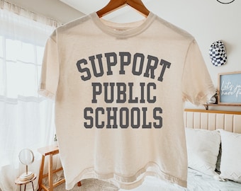 Support Public Schools Comfort Colors Boxy Shirt, Support Teachers Tee, Education T-Shirt, Education Advocacy Tee