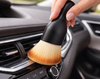 Stunning Pink Car Dusting Brush, Dashboard & Air Vent Cleaning Tool, Interior Auto Cleaning Accessory, Handmade Style