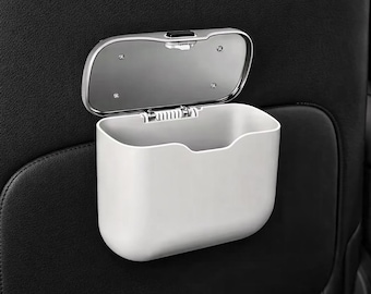 Multifunctional Car Trash Can with Lid – Compact Hanging Auto Garbage Bin, Car Organizer for SUV Truck Interior