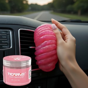 Gel nettoyant pour voiture pour l'esthétique intérieure - Slime de nettoyage de la poussière réutilisable pour les bouches d'aération, le tableau de bord et le clavier - Outil de nettoyage d'intérieur de voiture