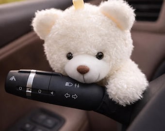 Adornos para limpiaparabrisas de coche, accesorios para muñecos de peluche, capibara, panda y gato, interruptor para decoración interior de coche.