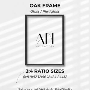 Oak Picture Frame |  6x8 9x12 12x16 18x24 24x32 | 3:4 Ratio Wall Art
