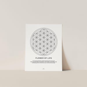 Flower Geometry Problems Flower of Life Digital Print, Sacred Geometry Poster, Zen Meditation ...