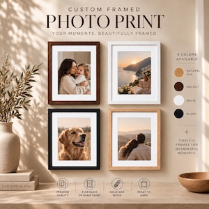 Custom Framed Photo Print, Personalized Picture Frame, Wedding, Anniversary & Family Gift