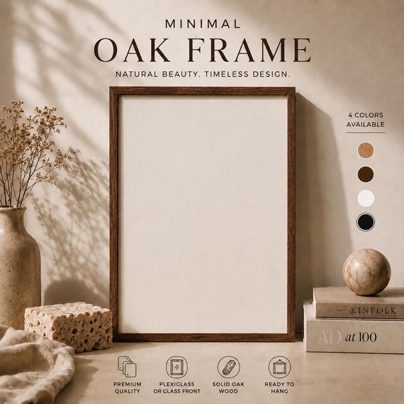 Oak Picture Frame 6x8 9x12 12x16 18x24 24x32 – Gallery Display