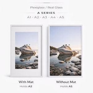 Matted Solid Oak Picture Frame | A1 A2 A4 A4 A5 Sizes