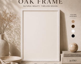 Solid Oak Picture Frame | A1 A2 A3 A4 A5 Wall Display | Gallery Quality