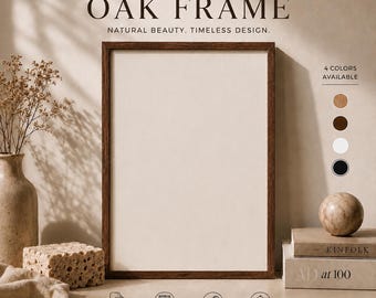 Solid Oak Picture Frame 8.5x11 11x14 11x17 20x28 | Gallery Display