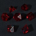 Red Resin Sharp Edge D&D Dice Set, Dungeons and Dragons Polyhedral RPG Dice Set DND D20, D6 Gift product logo