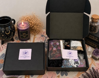 Large Witchy Mystery Box – Crystals, Tarot, Pagan and Spiritual Gifts | Mystical Surprise Box for Witches, Astrology and Magic Lovers