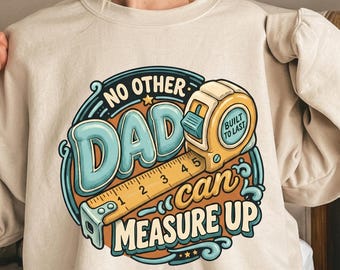 Funny Dad Without Limits, Dad PNG DIY, Dad Shirt PNG, Father's Day, Fashionable Measuring Tape, Dad's Birthday Gift, Retro Dad png,original.