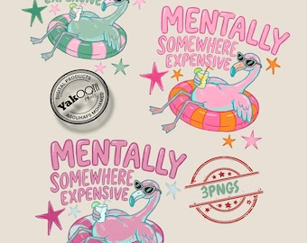 Funny Flamingo Summer Vacation PNG, Tropical Beach Shirt Design (Digital Download)