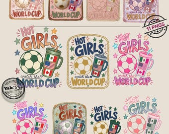 Hot Girls Watch World Cup PNG Bundle, Soccer Fan Apparel, Game Day Tee bundle,Sports-themed gift. USA PNG  (Digital Download)
