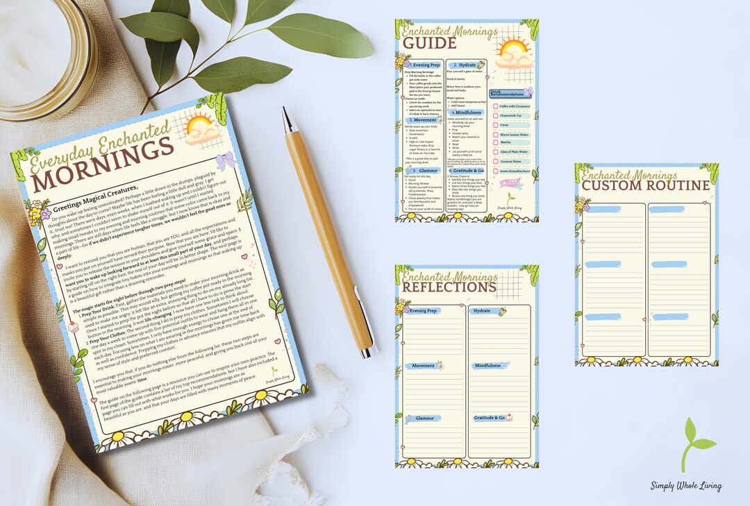 Customizable Morning Routine & Guide / Printable - Etsy