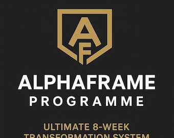 8-Wochen-Trainingsprogramm für Männer | Muskelaufbau Gym-Plan | Anfänger & Fortgeschrittene Trainingsanleitung | Masse-/Ausschnitt-Speiseplan | Alpha Frame